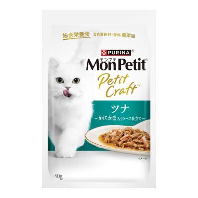 モンプチ 猫用パウチ プチクラフト ツナ かにかま入りソース仕立て