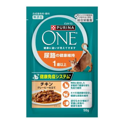 ピュリナワンキャット パウチ 尿路の健康維持 1歳以上 チキングレービー仕立て