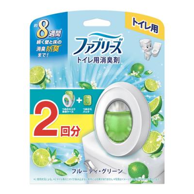 ファブリーズ トイレ用消臭剤 つめかえ入り本体ケース フルーティー・グリーン