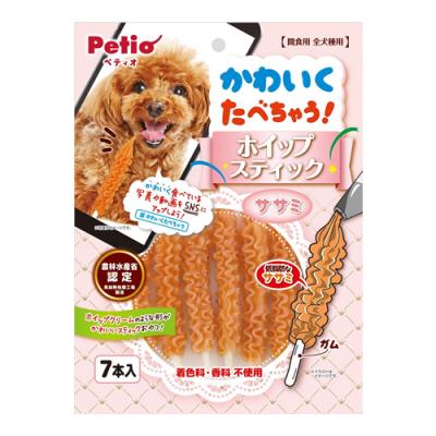 ペティオ 犬用 かわいくたべちゃう! ホイップスティック ササミ 