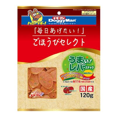 ドギーマン 犬用 ごほうびセレクト うまい!レバースナック チキン 緑黄色野菜入り