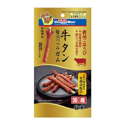 ドギーマン 犬用おやつ 牛タン贅沢つつみガム プレーン