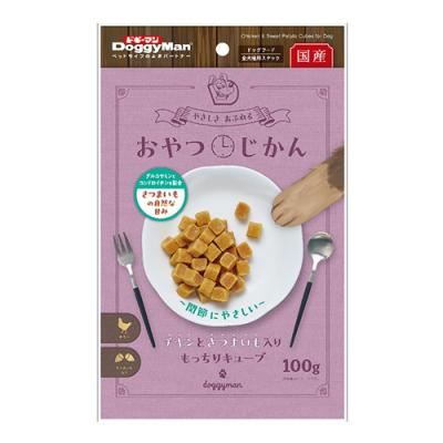 ドギーマン 犬用 おやつじかん チキンとさつまいも入りもっちりキューブ