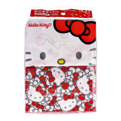 ハローキティ水に流せるポケットティシュ 
