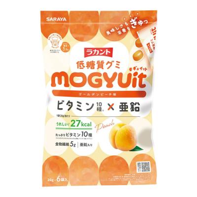 サラヤ ラカント 低糖質グミ MOGYUit モギュイット ゴールデンピーチ味