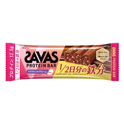 SAVAS ザバス プロテインバー 1/2日分の鉄分 ロイヤルミルクティー風味