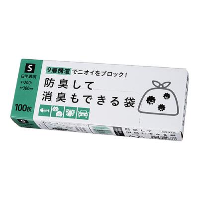 ジャパックス 防臭して消臭もできる袋 白半透明 S