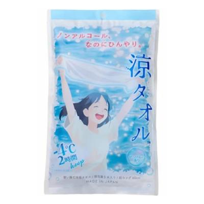 ハクゾウ涼タオル 使い捨て冷感タオル ノンアルコール 超ロング 28×60cm