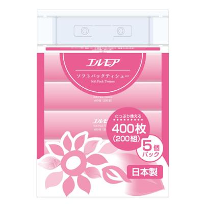 エルモア ソフトパックティシュー ピンク