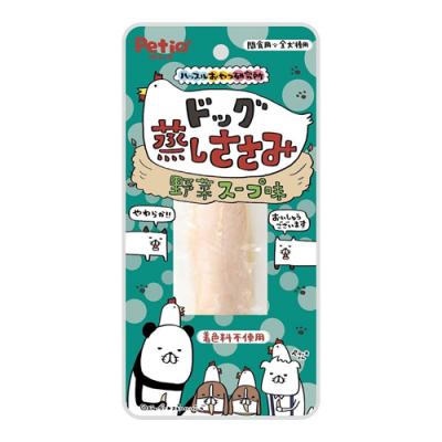 ペティオ ハッスルおやつ研究所 ドッグ 蒸しささみ 野菜スープ味