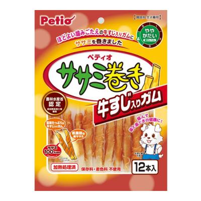ペティオ 犬用 ササミ巻き 牛すじ入りガム