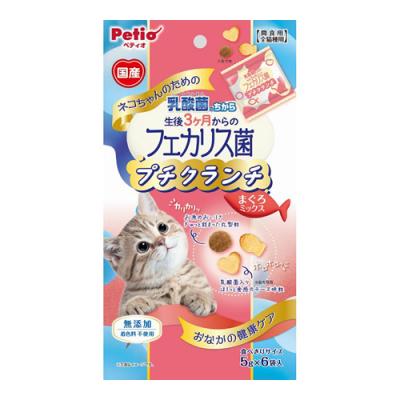 ペティオ ネコちゃんの乳酸菌のちから 3ヶ月からのフェカリス菌プチクランチ まぐろ