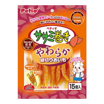 ペティオ 犬用 ササミ巻き やわらか細切りおいも