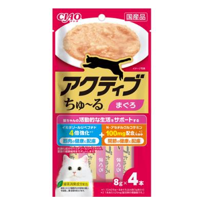 いなば 猫用 CIAOアクティブちゅ～る(チャオアクティブちゅーる) まぐろ