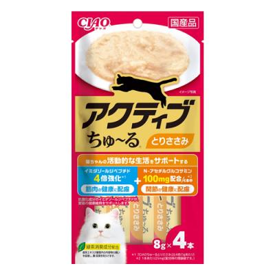 いなば 猫用 CIAOアクティブちゅ～る(チャオアクティブちゅーる) とりささみ