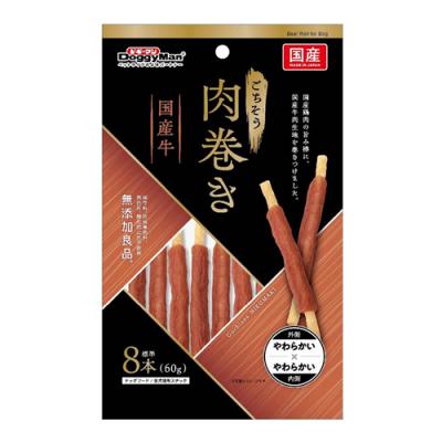 ドギーマン 犬用おやつ 無添加良品 ごちそう肉巻き 国産牛