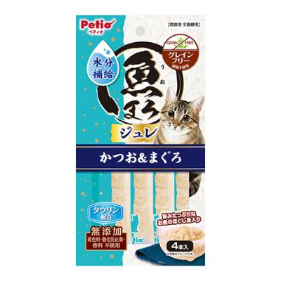 ペティオ 猫用おやつ 魚まろ 水分補給ジュレスティック かつお&まぐろ 