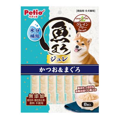 ペティオ 魚まろ わんちゃんの 水分補給ジュレスティック かつお&まぐろ
