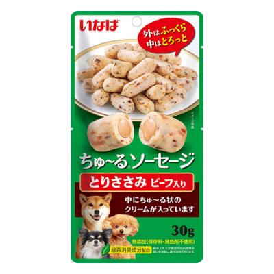 いなば 犬用おやつ ちゅ～るソーセージ(ちゅーるソーセージ) とりささみビーフ入り