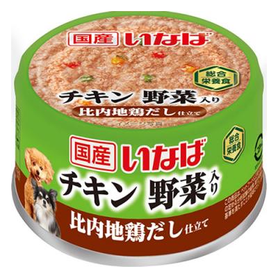 犬用缶詰 国産いなば 総合栄養食 チキン 野菜入り 比内地鶏だし仕立て