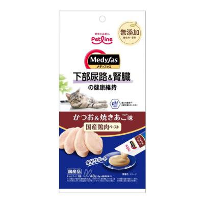 メディファス 猫用スナック 下部尿路&腎臓の健康維持 かつお&焼きあご味