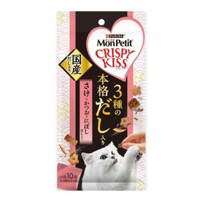モンプチ クリスピーキッス さけ×かつお×にぼしだし入り