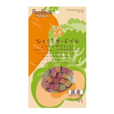 ペッツルート 犬用 素材メモ ひとくちオードブル ミックスやさい入り