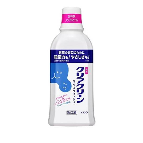 ●花王 薬用クリアクリーン マウスウォッシュ ソフトミントの香味●ピリッとしない！家族で使いやすいデンタルリンス。●低刺激のノンアルコールタイプ。刺激が苦手な方やお子さまにもおすすめ。●磨き残しリスク