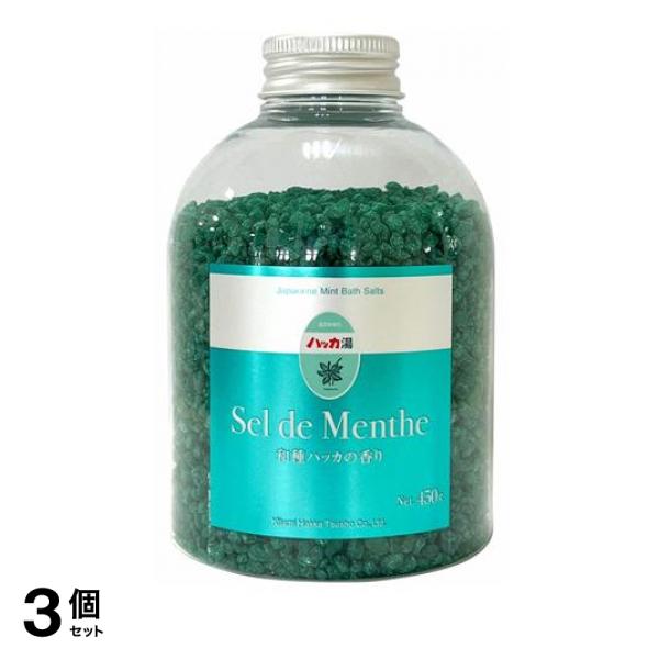 ●北見ハッカ通商 Sel de Menthe（セル・デ・メンタ）和種ハッカの香り●北見ハッカバスソルト（ボトルタイプ）●浴用化粧料●北海道産和種ハッカ配合の入浴剤。●ハッカの街「北見」が生んだ入浴剤で