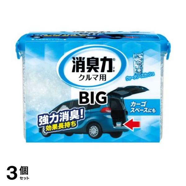 ●消臭力 クルマ用 BIG ウォータリースカッシュ●置くだけ強力消臭！大容量で効果長持ち。●天然植物抽出エキス配合で、車内のエアコン臭、タバコ臭、汗臭などをしっかり消臭。●カーゴスペースやトランクに置