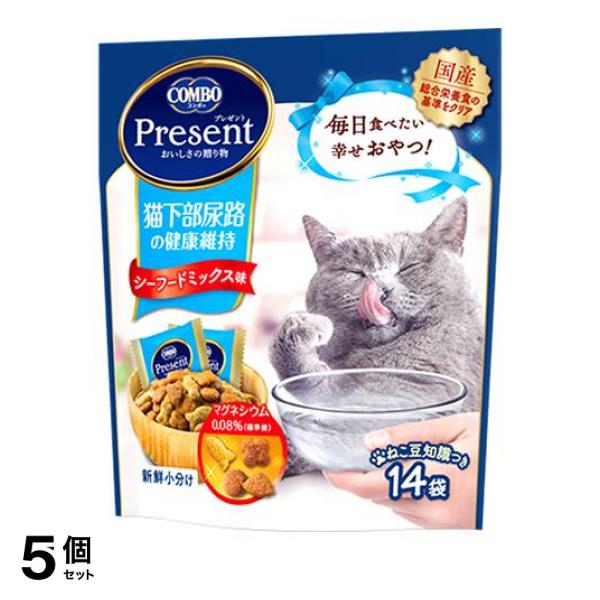 ●日本ペットフード COMBO Present（コンボ プレゼント）キャット おやつ 猫下部尿路の健康維持 シーフードミックス味●おいしくカラダにやさしい毎日食べたい幸せおやつ。●低マグネシウム設計で