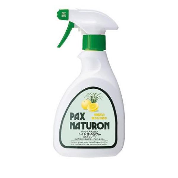 ●PAX NATURON(パックスナチュロン) トイレ洗い石けん 泡スプレー●植物性油脂を主原料としたトイレ用液体石鹸(せっけん)です。●アルカリ剤(炭酸塩)を配合。●飛び散りにくい泡スプレー式で、泡