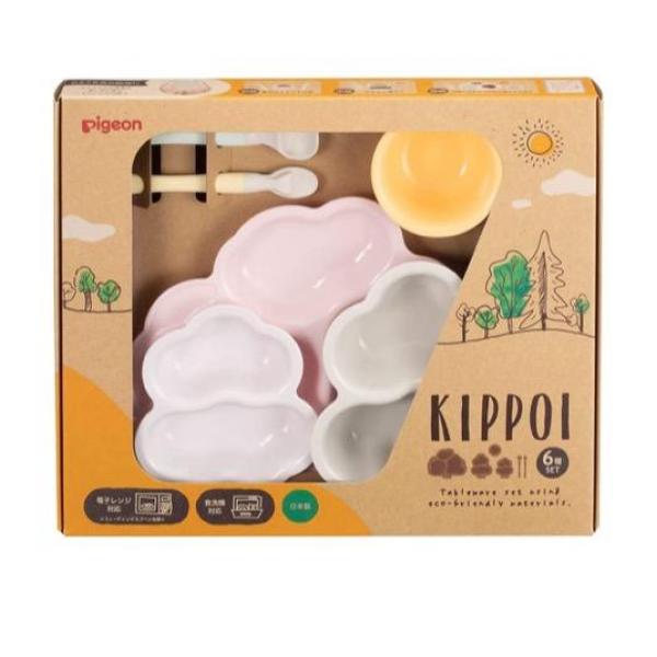 ピジョン ベビー食器セット KIPPOI(キッポイ) 6種セット (ベビーピンク＆ピーチホワイト)