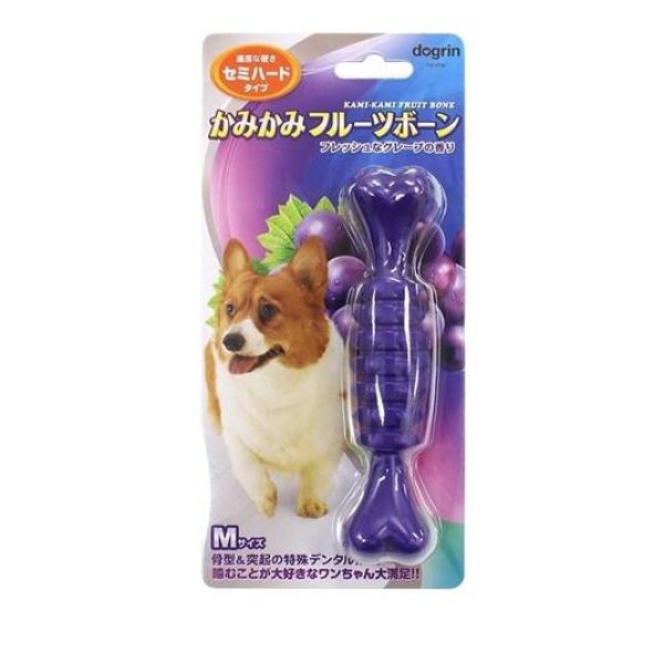 ●スーパーキャット dogrin toy shop かみかみフルーツボーン グレープ セミハードタイプ●Sサイズ（23×20×110mm／22g）●Mサイズ（35×30×150mm／52g）●犬用歯磨