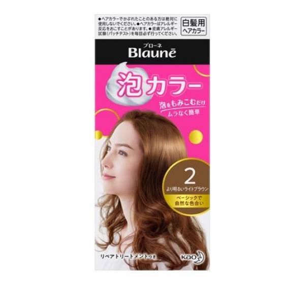 ●Blaune（ブローネ）泡カラーは、全体染め向きの泡タイプの白髪染め（白髪用ヘアカラー）です。●泡がいきわたるから後ろも内側も染め残しなし！もみこむだけで泡がクリーム状に変わるので放置中もたれずに密
