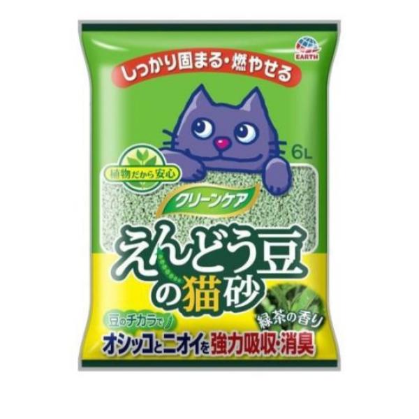 アース・ペット クリーンケア えんどう豆の猫砂 緑茶の香り 6L