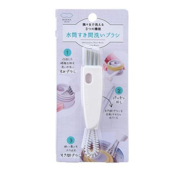 ●水筒・マイボトルのフタや飲み口がきれいに洗えるブラシです。●スポンジが届きにくいパーツの凸凹が洗いやすい「すみブラシ」、パッキンが外しやすい「パッキン外し」、狭い溝に入り込み、汚れをかき出す「すき間