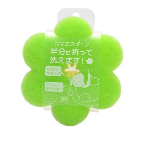 ●マーナ おはなスポンジ（marna お花スポンジ）K364●おはな型のかわいいキッチンスポンジ。●薄めで半分に折りやすく、お皿をはさんで洗えて乾きも早い。●カラフルでおはな型のスポンジで皿洗いも楽し