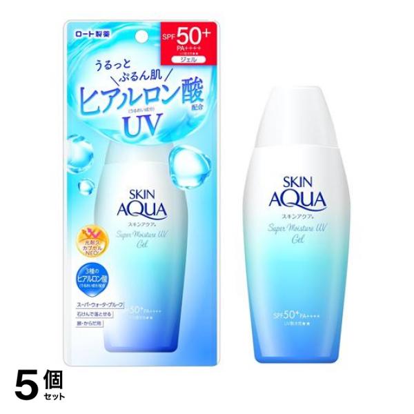 ●ロート製薬 スキンアクア スーパーモイスチャーUVジェル（ROHTO SKIN AQUA）●塗るたび肌がうるおうUV。全身にのばしやすいジェルタイプ。●優れたUVカット力と使用感の良さだけでなく、塗