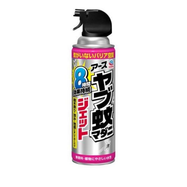 ●アース製薬 ヤブ蚊マダニジェット 屋外専用●殺虫スプレー／虫よけ剤●防除用医薬部外品●蚊がいないバリア空間。庭、畑、山作業前に作業スペース周りの地面茂みにスプレーするだけ。●ヤブ蚊を駆除して8時間(