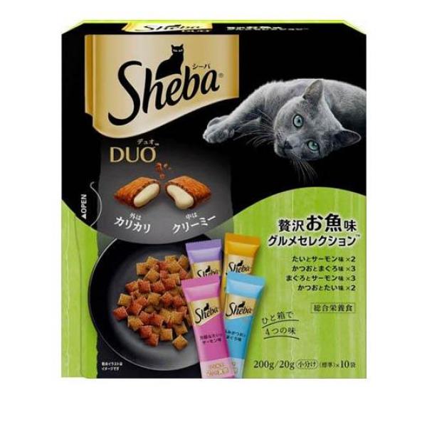 １粒で２つの食感、猫が夢中になるおいしさ外はカリカリ、中はクリーミー。 贅沢な味わいのお魚味を中心に４つの人気素材をセレクト。