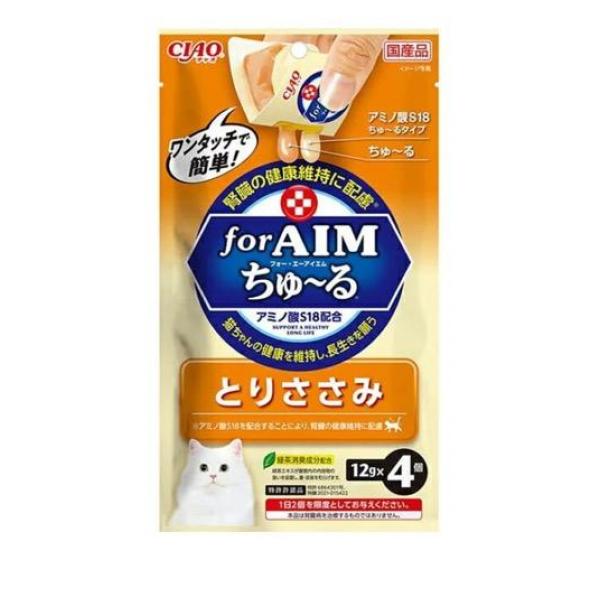 いなば for AIM ワンタッチちゅ〜る(ちゅーる) 猫用 とりささみ 12g× 4個入(定形外郵便での配送)