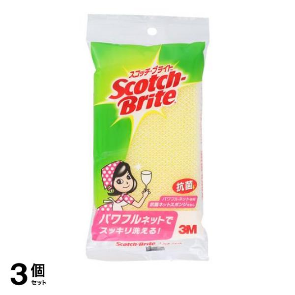 ●3M スコッチ・ブライト 抗菌ネットスポンジたわし パワフルネット NT-01K ●2種類の素材のパイルを使用したネットスポンジ。●泡立ちよく汚れもスッキリ落とします。●しなやかで折り曲げやすい。●