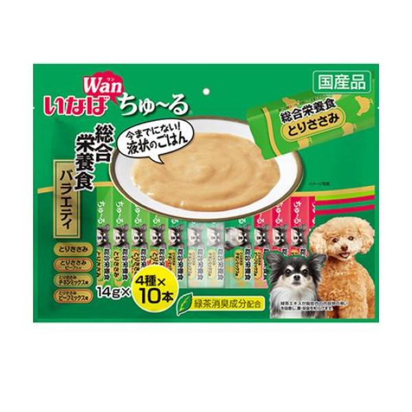 いなば Wanちゅ〜る(ワンちゅーる) 犬用総合栄養食 バラエティ 14g× 40本入