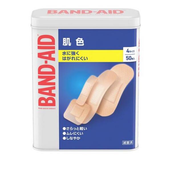 BAND-AID(バンドエイド) 肌色 4サイズ(M・ワイド・パッチ・SS) 50枚入(定形外郵便での配送)
