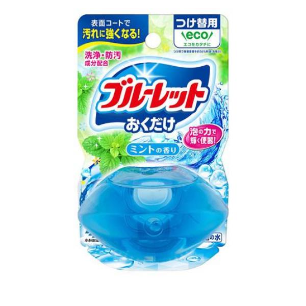 ●小林製薬 液体ブルーレットおくだけ ミントの香り●洗浄・防汚成分を配合。流すたびに便器表面をコートし、汚れの付着を抑えます。泡立ちながら、汚れを洗い流します。※使用環境・汚れの程度により、効果が異な