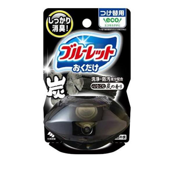 ●小林製薬 液体ブルーレットおくだけ 心なごむ炭の香り つけ替用（※本品は付け替え用です。本体容器は付属しません。）●洗浄・防汚成分を配合。流すたびに便器表面をコートし、汚れの付着を抑えます。泡立ちな