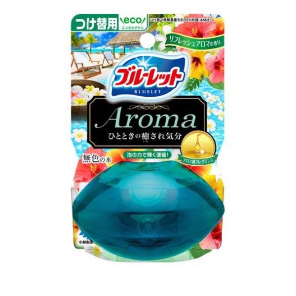 ●小林製薬 液体ブルーレットおくだけAroma リフレッシュアロマの香り つけ替用（※本品は付け替え用です。本体容器は付属しません。）●ひとときの癒され気分。アロマ調フレグランスを採用、香りがトイレ空