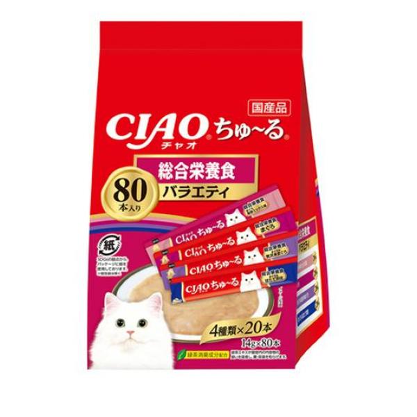 いなば 猫用 CIAOちゅ〜る(チャオちゅーる) 総合栄養食 バラエティ 14g× 80本入
