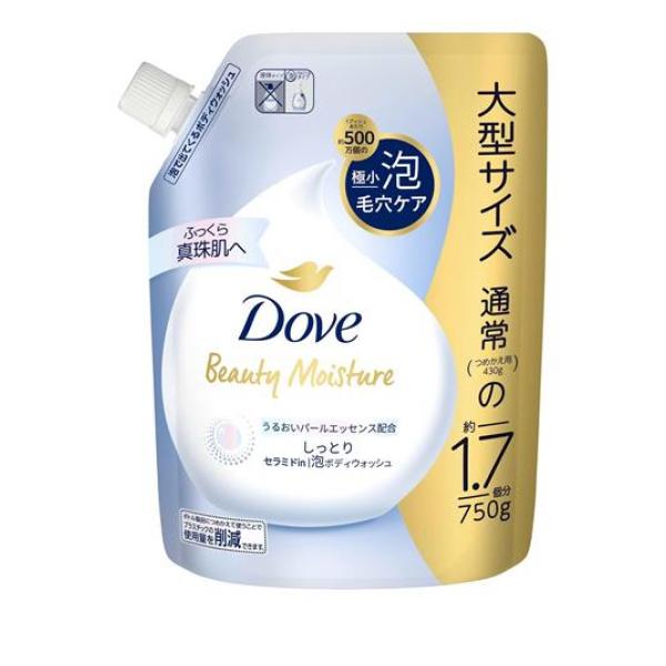 Dove(ダヴ) ビューティーモイスチャー 泡ボディウォッシュ しっとり 750g (詰め替え用 大型サイズ)